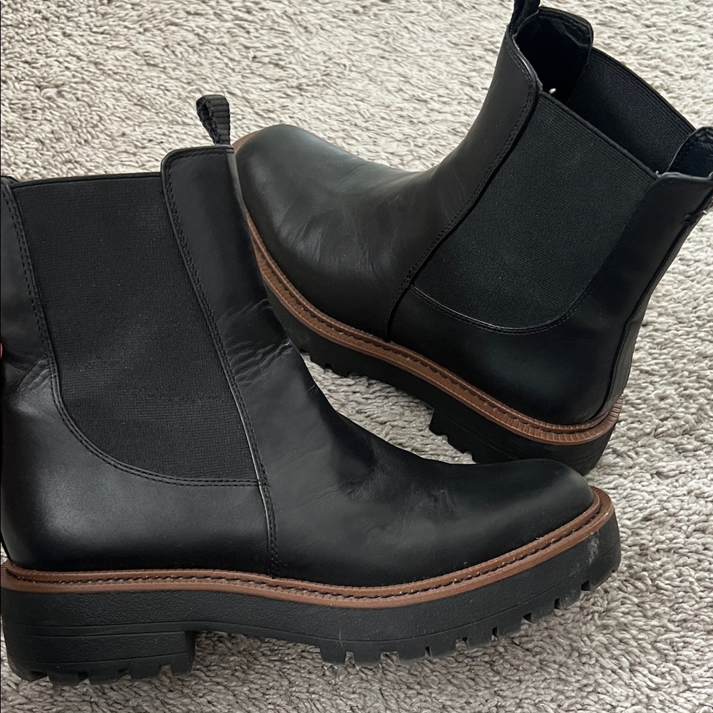 Sam Edelman Black Leather Ankle Booties